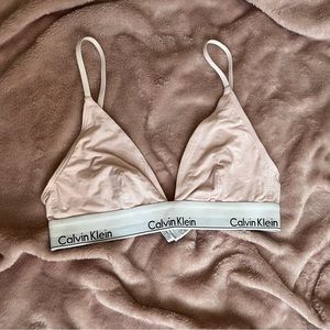Calvin Klein pink triangle bralette
